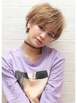 アグ ヘアー ロロ 盛岡店(Agu hair lolo) 《Agu hair》小顔かわいいハイトーンマニッシュショート
