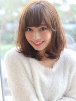 髪質改善大人可愛い小顔ひし形濡れ髪レイヤーミディアム20代30代