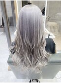 大人可愛いアッシュグレージュカラー  ロングカット