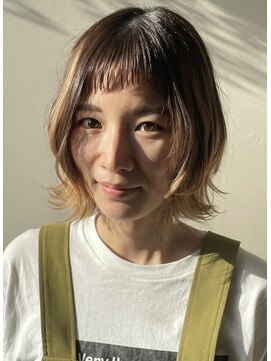 シャンプーボーイ セントラル 博多(SHAMPOO BOY central) オン眉☆ウルフカット