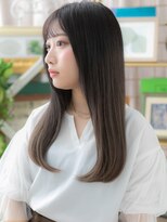 カバーヘア ブリス 戸田公園西口店(COVER HAIR bliss)&nbsp;大人かわいいシースルーバング黒髪ロングc5戸田公園20代30代40代