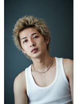 オーシャントーキョー シブヤジンナン(OCEAN TOKYO shibuya JINNAN) ハイトーンオールバックメンズスタイル