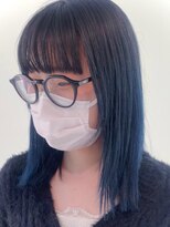 リンダバイネオリーブ 白楽店(Linda by neolive)&nbsp;グラデーションカラーブルーブラックデザインカラー【Reina】