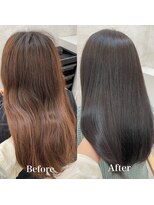 エクラートリアーラ 藤沢店(ECLART Reala)&nbsp;艶髪縮毛矯正とカラーを同時に［藤沢髪質改善］