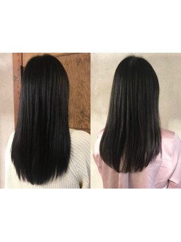 【横浜駅東口】長年お悩みの強いクセやハイダメージ毛も本質的な髪質改善で素髪に髪質再生〔縮毛矯正〕