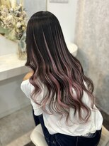 ラビス(Lovis)&nbsp;ハイライトエクステ/ピンクカラー/シールエクステ