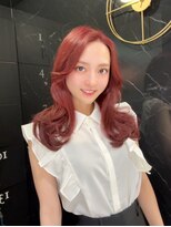 ジーナ 名駅(XENA.) 《xena/中島》チェリーピンクカラー×レイヤーカット