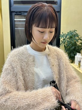 スニュウ(snuw) 似合わせカットボブ小顔カットラベンダーグレージュ