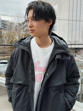 ダブ ムート(DaB MUUT) メンズ毛流れパーマセンターパートパーマ