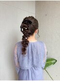 ポニーテールと編み下ろし☆