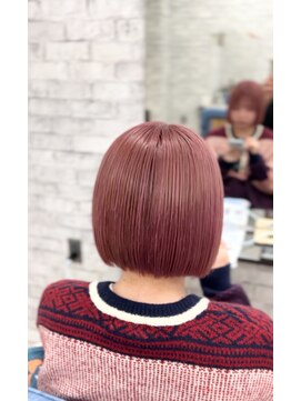 リト(Lit) 髪質改善/ハイトーン/ピンクカラー/ケアブリーチ/ボブ【町田】