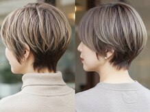 8.白髪染めによって赤くなりやすい髪色を、寒色系のアッシュやグレーで白髪と調和するカラーに。＃表参道駅