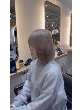 サロンドミルク 新百合ヶ丘店(salon de MiLK) ミルクティーベージュグレージュボブ新百合ヶ丘