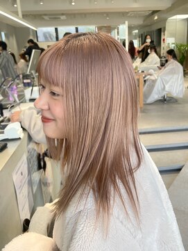 ホロ(hollo) 透明感抜群ダブルカラー/ミルクティーベージュ