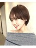 〈ツヤ感◎〉ドライカット+カラー+グローバルTR　￥16100～