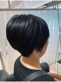 ひし形丸みショートボブ
