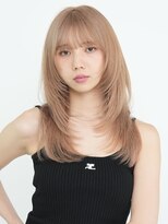 サンクマーケット 渋谷(cinq MARKET) 渋谷ブリーチダブルカラーミルクティーベージュヘーゼルベージュ