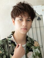 モッズヘア メン 上尾東口店(mod's hair men)&nbsp;20代30代束感斜めバング爽やかツーブロックマッシュパーマI上尾