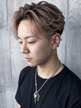 ヘッドストック 大和八木店(HEAD STOCK) バレイヤージュニュアンスセンターパートブリーチフェザーパーマ