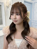 リルミー ミュエナ 大須 矢場町(Lilme myuena)&nbsp;オリーブベージュ/ハーフアップ/ヘアメ