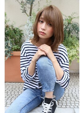 ロエナ(ROENA) 20代30代40代50代小顔カット黒髪ワンレンボブルフネビージュ前髪