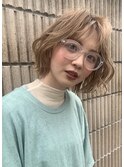 【志岐英恵】milk tea beige BOB