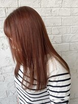 プライズ 池袋店(prize)&nbsp;ダブルバングオレンジヘア伸ばしかけオレンジブラウン4083