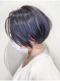360°可愛いショート×ネイビーカラー