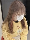 Y.Y18_ミルクティーブラウンイヤリングカラーピンク/ハイトーン