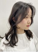 韓国ヘア　レイヤーカット　イルミナカラー　髪質改善