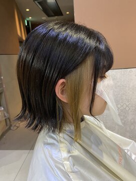 ヘアリゾートエーアイ 高田馬場店(hair resort Ai) 20代30代40代マロンベージュ/Aラインボブ/かきあげ[高田馬場駅]