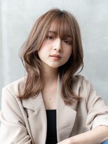 ドットハリス(.Hallis)&nbsp;20代30代/大人可愛い外ハネレイヤー/前髪あり/インナーカラー