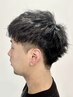 【TEL予約限定】 メンズカット + 黒泡炭酸ヘッドスパ  + 眉カット　8800
