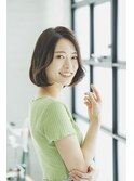 前髪無しリラックス大人ボブ