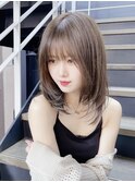 ミディアム内巻きレイヤー　西新美容室