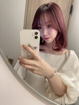 似合わせ/白髪ぼかし/インナーカラーに特化した髪質改善サロン 元住吉 武蔵小杉&nbsp;伸ばしかけミディアム/韓国風/くすみピンクアッシュグレージュ