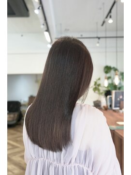 ルート(root) ブリーチ無し　透明感カラー　グレージュ　ラベンダーグレー