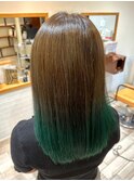 ミルクティーベージュダブルカラーケアブリーチインナーカラー