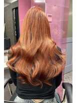 ランズ(LANDS)&nbsp;オレンジ×エクステ【韓国ワンホンヘア 大阪 梅田】