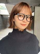 ガーデンヨコハマ(GARDEN YOKOHAMA)&nbsp;切りっぱなしタッセルボブ外ハネ似合わせカットメルティカラー