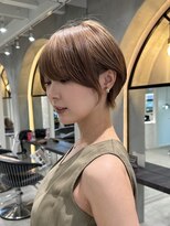 ロンドエニカ 大宮(Lond enika)&nbsp;黒髪ボブルフネビージュ小顔ワンレンスペインカール大宮