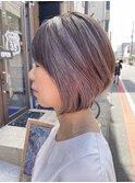 ☆くびレイヤーボブルフ細めハイライト小顔こなれミディ〔幕張〕