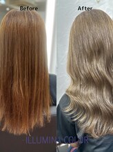 シャインヘア ラテ 新百合ヶ丘(Shine hair latte) 似合わせカットフェミニンロングマロンベージュ