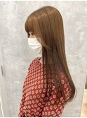 髪質改善カラー 艶カラー ブラウンカラー ミディアム