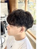 大分メンズ刈り上げマッシュシャドウパーマスタイル