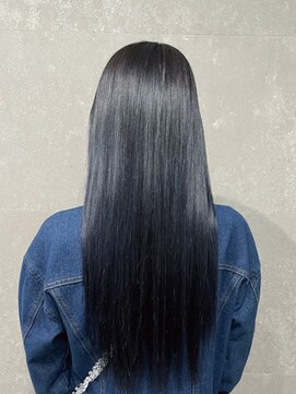 アオアクア 新越谷店(AO-AQUA) ブルーブラック・縮毛矯正・ダメージレス・透明感・ストレート
