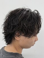 ビカムメンズヘアー 栄店(become men's hair)&nbsp;ルーズパーマシャドウパーマセンターパートウルフ名古屋栄メンズ