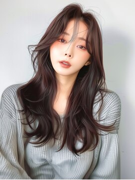 ラベストクズハ(LOVEST KUZUHA) ロングレイヤー/レイヤーカット/韓国風ヘア/ハッシュカット