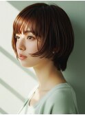 30代40代50代絶壁解消ひし形小顔前上がりショートボブ【越谷】