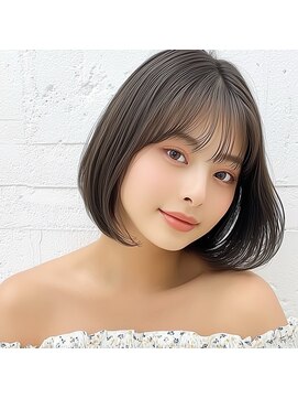 モンド ヘアクリエーション 下荒田店(monde hair creation) 【monde】ぷつっとボブ×切りっぱなしボブ×シースルーバング